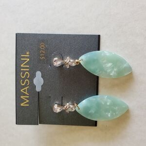 Massini Mint Green Crystal Earrings